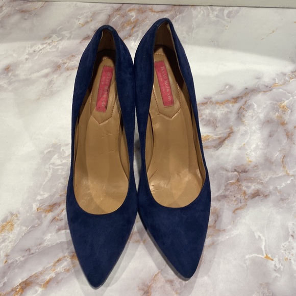 Isaac Mirazhi Blue suede pumps. SZ 9 - Picture 2 of 5